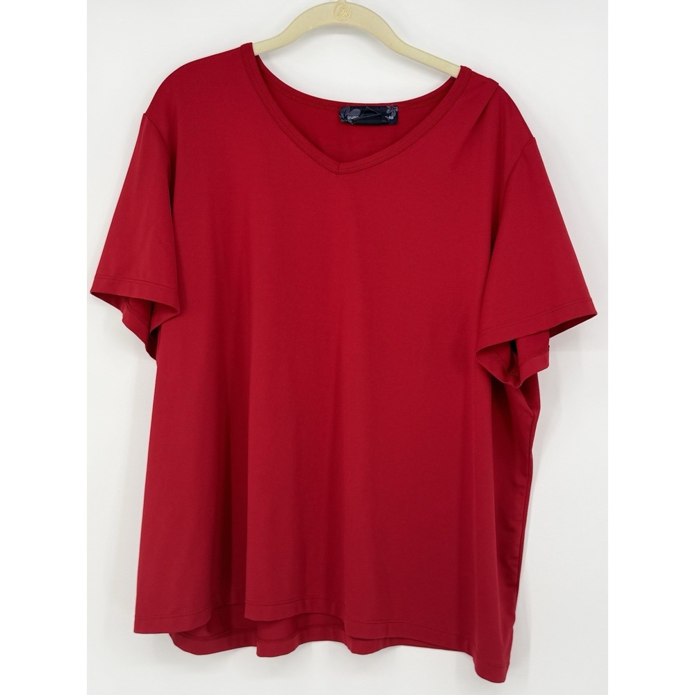 Susan Graver Women's Vneck Short Sleeve Top 2XP